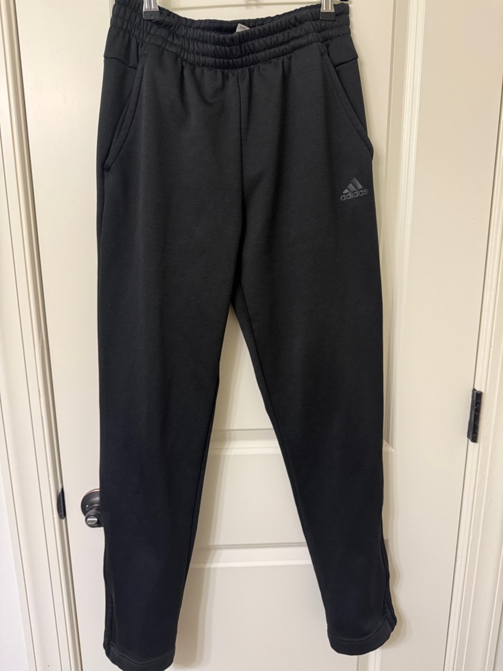 adidas Black Athletic clima warm pants with Logo Tag